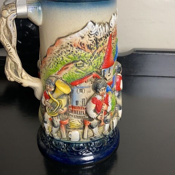 VINTAGE KING EDITION NO. A3991 HANDMADE/HANDPAINTED BEER STEIN - Picture 6 of 12